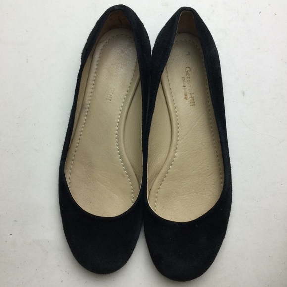 Garnet Hill Signature Black Italian Suede Ballet Flats Size 6.5 - Picture 2 of 11